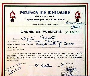 Oran documents divers 1212 Legion Etrangere - Bastos